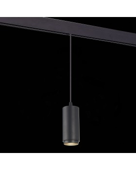 ST357.433.06 Магнитный трековый светильник подвесной ZOOM Черный LED 1*6W 3000K 667Lm Ra>80 10-60° IP20 D60xH120 48V ZIRO-foto4