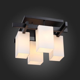 SL541.402.04 Люстра потолочная ST-Luce Черный/Белый E27 4*40W CASET-foto3