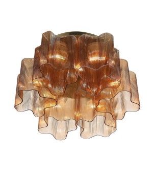 SL117.302.06 Люстра потолочная ST-Luce Бронзовый/Янтарный E27 6*60W ONDE-foto2