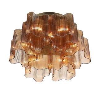 SL117.302.06 Люстра потолочная ST-Luce Бронзовый/Янтарный E27 6*60W ONDE-foto2