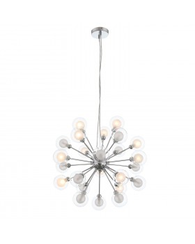 SL431.103.24 Люстра подвесная ST-Luce Хром/Прозрачный, Белый G9 24*28W DUALITA-foto2