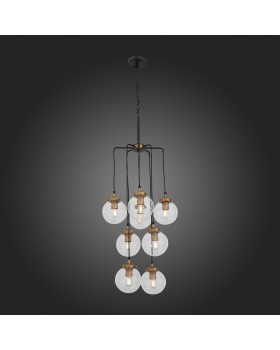 SL234.443.08 Люстра подвесная ST-Luce Черный, Золото/Прозрачный E27 8*40W VARIETA-foto7