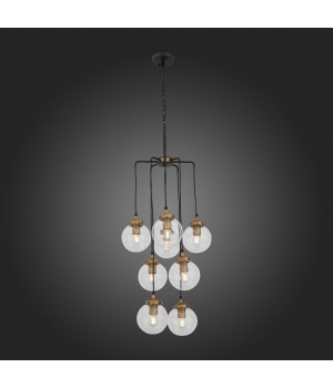 SL234.443.08 Люстра подвесная ST-Luce Черный, Золото/Прозрачный E27 8*40W VARIETA-foto7