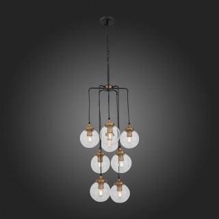 SL234.443.08 Люстра подвесная ST-Luce Черный, Золото/Прозрачный E27 8*40W VARIETA-foto7