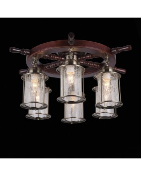 SL150.302.06 Люстра потолочная ST-Luce Белый, Коричневый/Прозрачный с эфектом трещин E27 6*40W VOLANTINO-foto2