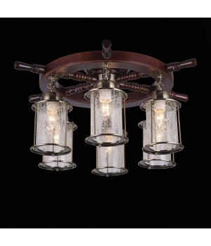 SL150.302.06 Люстра потолочная ST-Luce Белый, Коричневый/Прозрачный с эфектом трещин E27 6*40W VOLANTINO-foto2