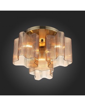 SL117.302.03 Люстра потолочная ST-Luce Бронзовый/Янтарный E27 3*60W ONDE-foto4