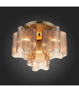 SL117.302.03 Люстра потолочная ST-Luce Бронзовый/Янтарный E27 3*60W ONDE-foto4