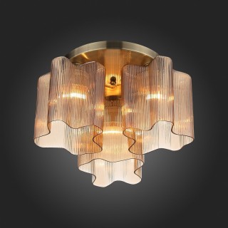 SL117.302.03 Люстра потолочная ST-Luce Бронзовый/Янтарный E27 3*60W ONDE-foto4