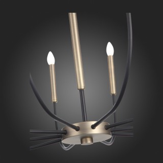 SLD008.423.10 Люстра подвесная ST-Luce Латунь, Черный E14 10*40W LAMDARIO-foto12