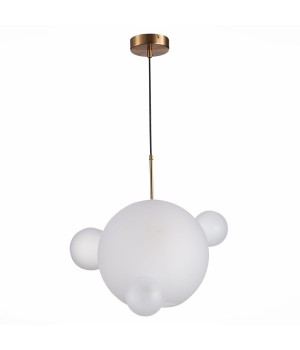 SL1133.503.01 Светильник подвесной ST-Luce Латунь/Белый E27 1*60W BOPONE-foto2