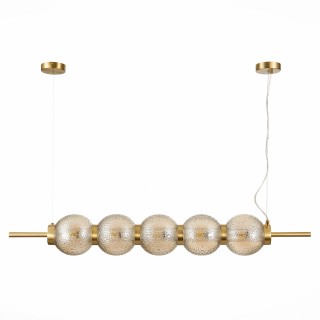 SL1155.303.05 Светильник подвесной ST-Luce Латунь/Коньячный E14 5*40W MARENA-foto2