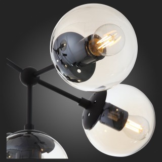 SL549.402.09 Люстра потолочная ST-Luce Черный/Янтарный E27 9*40W STAMPO-foto9