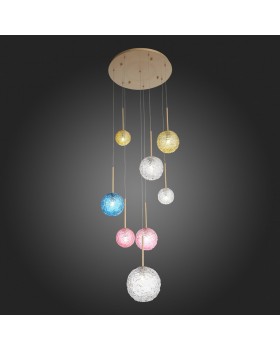 SL1152.253.08 Светильник подвесной ST-Luce Золотистый/Разноцветный G9 8*5W ARCOBALINO-foto7