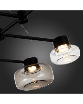 SL6005.403.08 Светильник подвесной ST-Luce Черный/Дымчатый, Прозрачный LED 8*3W 3000K Vallo-foto15