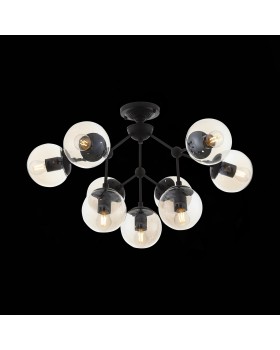 SL549.402.09 Люстра потолочная ST-Luce Черный/Янтарный E27 9*40W STAMPO-foto4