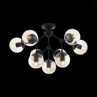 SL549.402.09 Люстра потолочная ST-Luce Черный/Янтарный E27 9*40W STAMPO-foto4