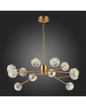 SL1166.303.12 Светильник подвесной ST-Luce Латунь/Прозрачный G9 LED 12*5W ROMANO-foto4