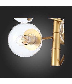 SL1150.203.08 Светильник подвесной ST-Luce Матовое золото/Прозрачный E27 8*40W (из 3-х коробок) LIORA-foto18