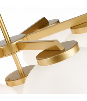 SL1503.203.07 Люстра подвесная ST-Luce Золотистый/Белый E27 7*40W Modica-foto4