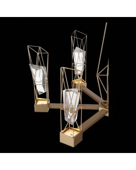 SL815.203.06 Люстра подвесная ST-Luce Матовое золото/Матовое золото, Прозрачный LED 6*8W 4000K PROGETTO-foto7