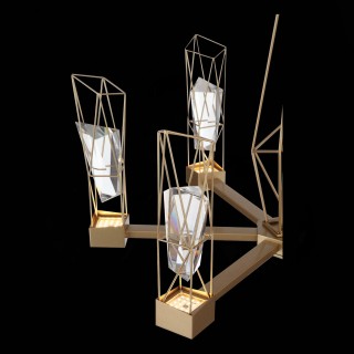 SL815.203.06 Люстра подвесная ST-Luce Матовое золото/Матовое золото, Прозрачный LED 6*8W 4000K PROGETTO-foto7