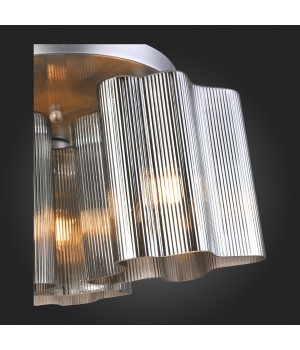 SL117.702.03 Люстра потолочная ST-Luce Серебристый/Дымчатый E27 3*60W ONDE-foto9