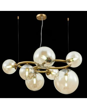 SL1162.303.07 Люстра подвесная ST-Luce Латунь/Коньячный E14 7*40W GORIZIA-foto4