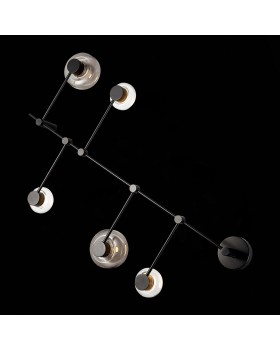 SL6005.401.05 Светильник настенно-потолочный ST-Luce Черный/Дымчатый, Прозрачный LED 5*3W 3000K Vallo-foto3