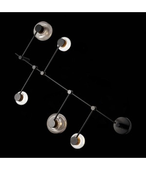 SL6005.401.05 Светильник настенно-потолочный ST-Luce Черный/Дымчатый, Прозрачный LED 5*3W 3000K Vallo-foto3