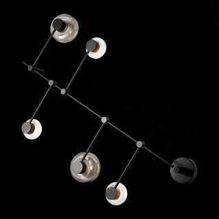 SL6005.401.05 Светильник настенно-потолочный ST-Luce Черный/Дымчатый, Прозрачный LED 5*3W 3000K Vallo-foto3