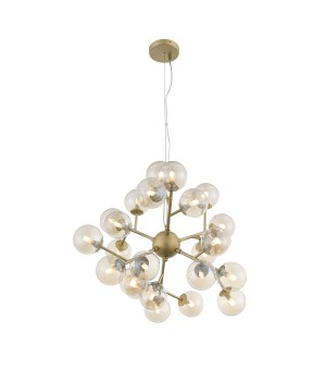 SL438.203.24 Люстра подвесная ST-Luce Золотистый/Коньячный G9 24*5W PALLЕRE-foto2