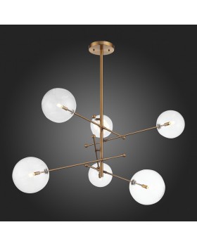 SL1205.303.06 Светильник подвесной ST-Luce Латунь/Прозрачный G9 6*5W SANDRO-foto4