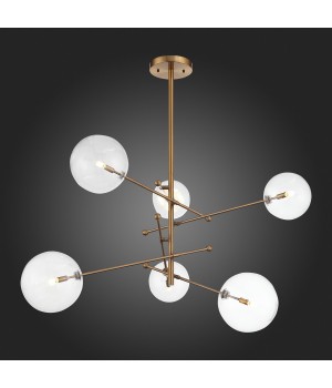 SL1205.303.06 Светильник подвесной ST-Luce Латунь/Прозрачный G9 6*5W SANDRO-foto4