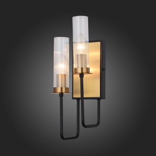 SL336.301.02 Бра ST-Luce Коричневый, Бронза/Прозрачный E14 2*60W DELAVERA-foto3