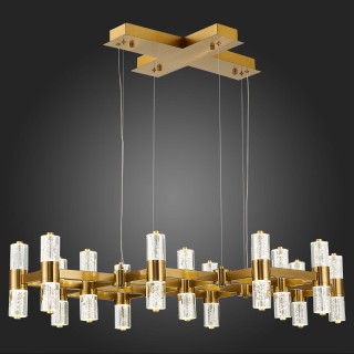 SL6007.203.26 Люстра подвесная ST-Luce Латунь/Прозрачный LED 26*2,5W 4000K GEMINA-foto6