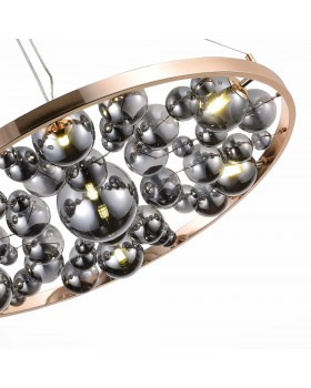 SL1510.203.07 Люстра подвесная ST-Luce Французское золото/Дымчатый G9 7*5W Olmi-foto3