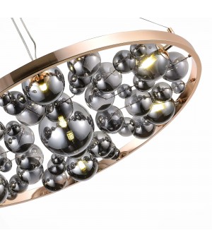 SL1510.203.07 Люстра подвесная ST-Luce Французское золото/Дымчатый G9 7*5W Olmi-foto3