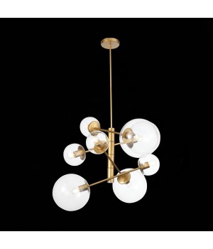 SL1150.203.08 Светильник подвесной ST-Luce Матовое золото/Прозрачный E27 8*40W (из 3-х коробок) LIORA-foto9