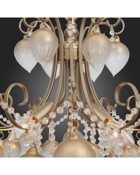 SL659.303.04 Люстра подвесная ST-Luce Золотистый/Золотистый E14 4*40W FRUTTI-foto3