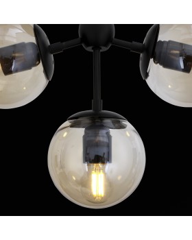 SL549.402.03 Люстра потолочная ST-Luce Черный/Дымчатый E27 3*60W STAMPO-foto6