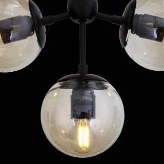 SL549.402.03 Люстра потолочная ST-Luce Черный/Дымчатый E27 3*60W STAMPO-foto6