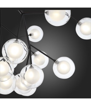 SL376.403.27 Светильник подвесной ST-Luce Черный/Прозрачный, Белый G4 LED 27*2W DEMELE-foto6