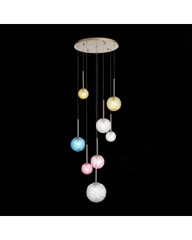 SL1152.253.08 Светильник подвесной ST-Luce Золотистый/Разноцветный G9 8*5W ARCOBALINO-foto21