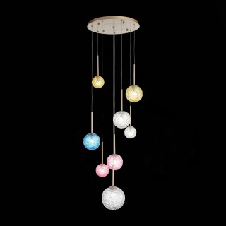 SL1152.253.08 Светильник подвесной ST-Luce Золотистый/Разноцветный G9 8*5W ARCOBALINO-foto21