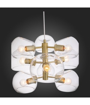 SL434.203.09 Люстра подвесная ST-Luce Латунь/Прозрачный E14 9*40W CALMARE-foto6