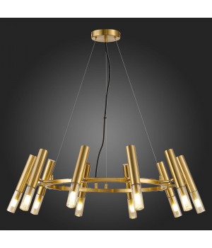 SL1236.203.10 Люстра подвесная ST-Luce Золотистый/Коньячный, Золотистый G9 10*5W ECLIP-foto6