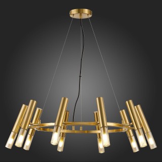 SL1236.203.10 Люстра подвесная ST-Luce Золотистый/Коньячный, Золотистый G9 10*5W ECLIP-foto6