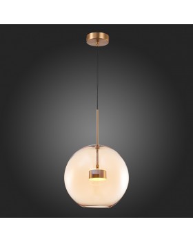 SL1133.323.01 Светильник подвесной ST-Luce Латунь/Коньячный LED 1*10W 3000K BOPONE-foto5