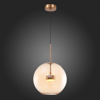 SL1133.323.01 Светильник подвесной ST-Luce Латунь/Коньячный LED 1*10W 3000K BOPONE-foto5